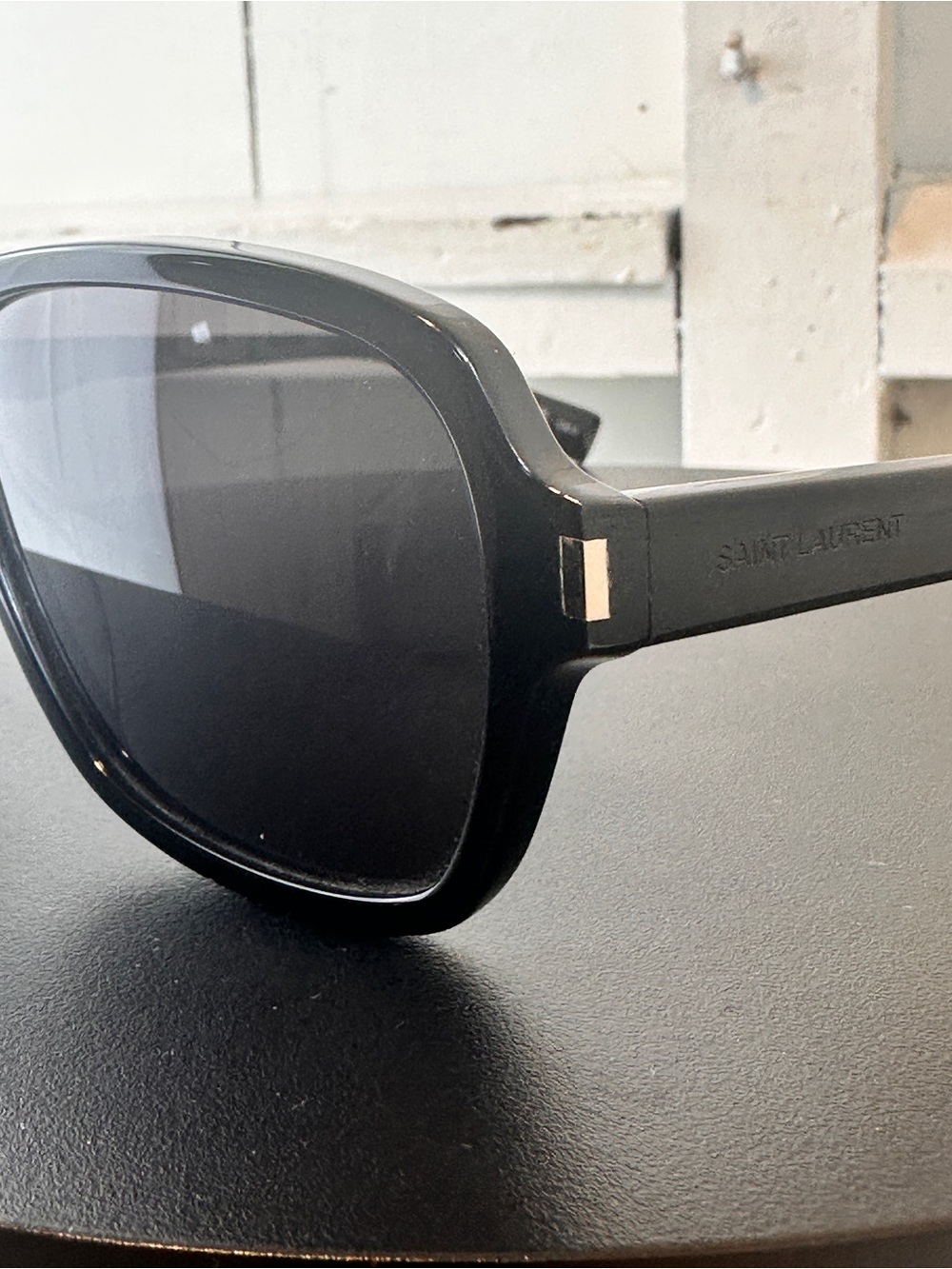 NEW Saint Laurent Aviator Sunglasses Classic Luxe Black Carolyn 609 SL YSL - Picture 8 of 10